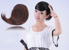 Dark Black Brown Medium Blonde Clip In On Bottom Side Fringe Hair Extensions