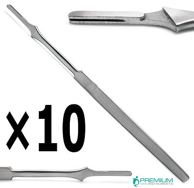 10× Scalpel Handle No. 7 Dental Surgical Stainless Steel New Premium Instruments