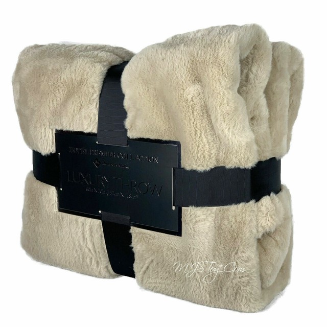 NEW HOTEL PREMIER Collection Luxury Throw Super Soft Warm Faux Fur Blanket eBay