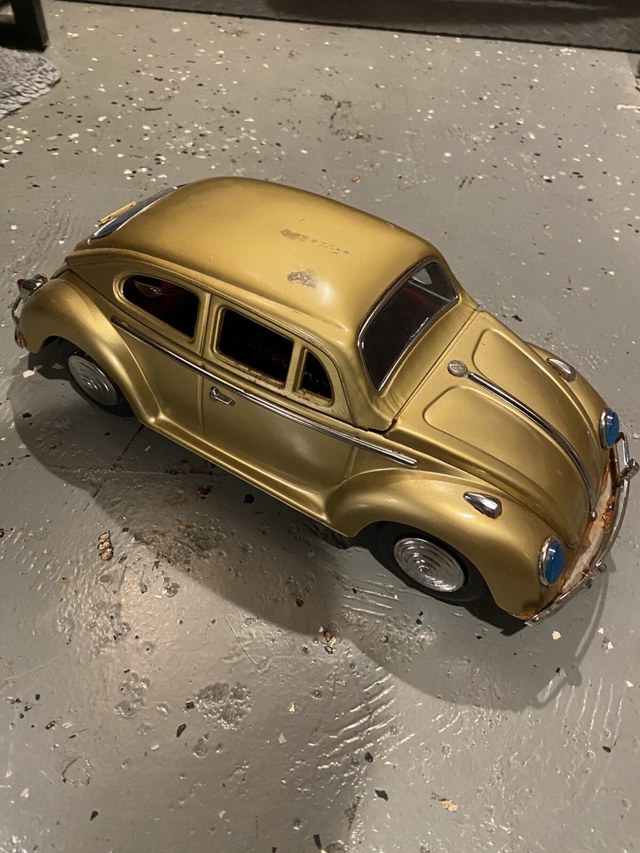 Vintage Rare Gold VW Volkswagen Beetle Bug Music Box Scotch/Whisky