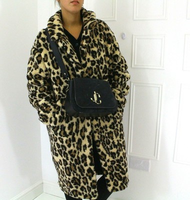 leopard teddy coat