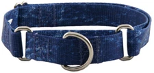 Country Brook Petz® Denim Martingale Dog Collar