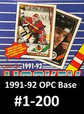 1991-92 OPC O-Pee-Chee Hockey Cards #1-200 You Pick. 10+ Free Can. Ship