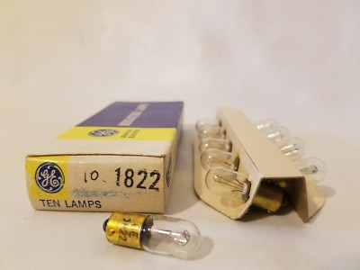 Box of 10 General Electric GE 1822 GE1822 Miniature Lamps Light Bulbs ...