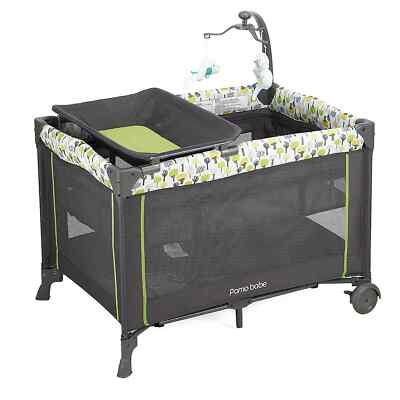 Pamo Babe Portable Crib/Playpen with Detachable Bassinet and