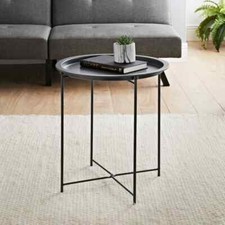 Square/Round Nest of 2 Tables Living Room Furniture Space Saving Idea Decoration