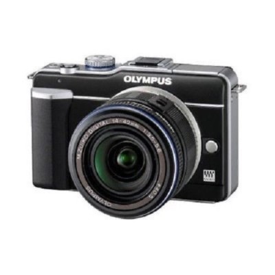 USEDOlympus E-PL1 12.3MP with 14-42mm Black Excellent FREE SHIPPING