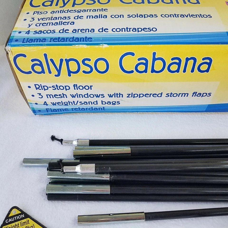 Texsport Calypso Cabana/Beach Sun Tent UPF+50 84 x 48 x 48 Zip Up Windows #01831 - Image 2 of 4