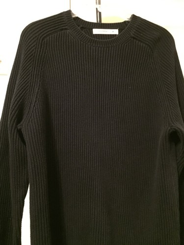 Old Navy Men's Durable Long Sleeve Pullover Ridged Sweater Size M Black - Picture 2 of 7