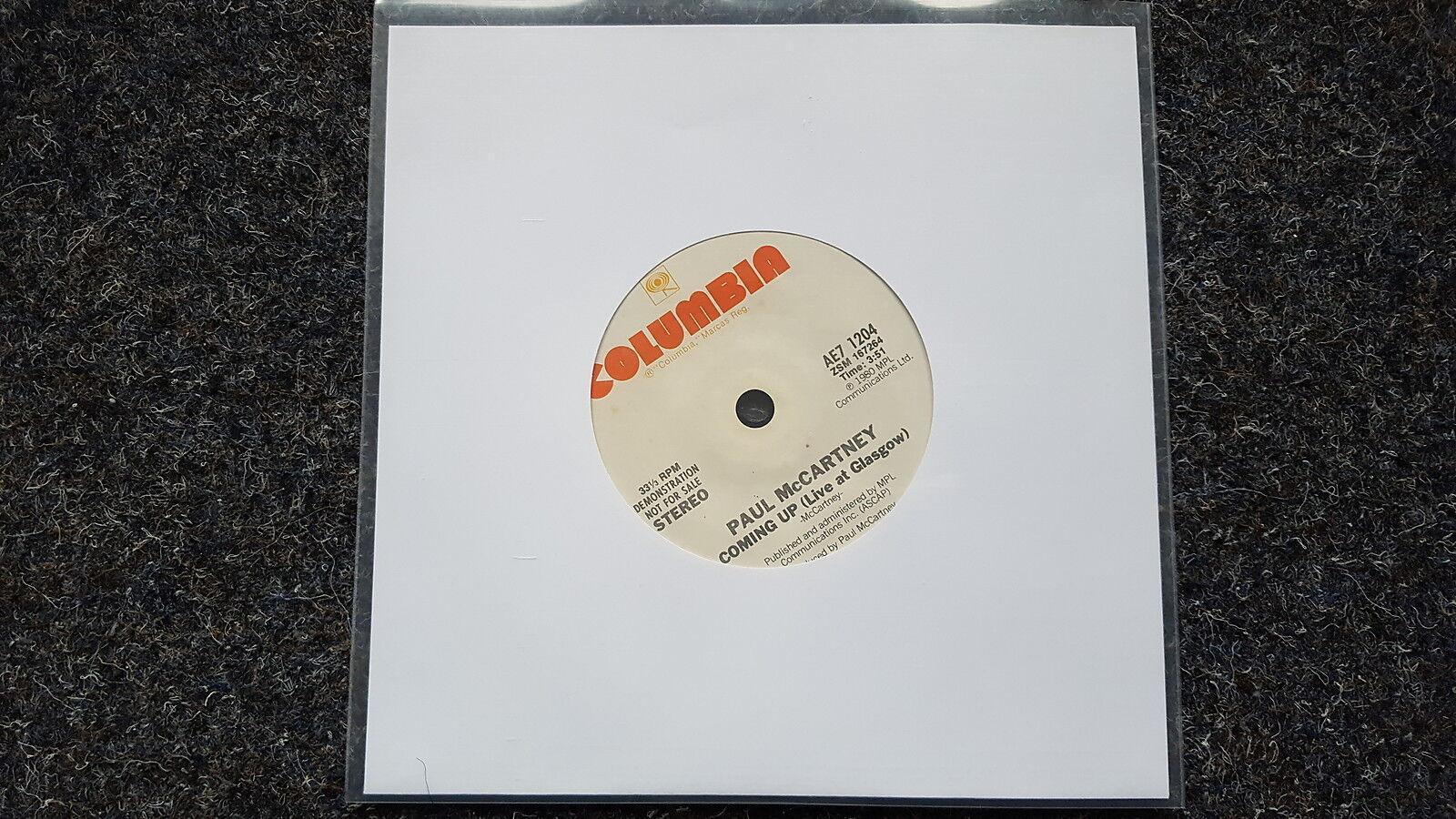 7"" Single Vinyl Paul McCartney/ The Beatles - Coming up US ONE SIDED PROMO