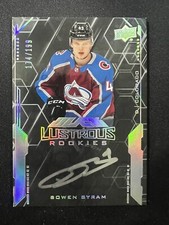 2020-21 UD Black Lustrous Rookie Signatures Bowen Byram RC Auto 174/199 LS-BB