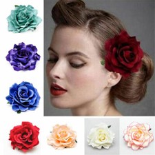 2X Rose Flower Hair Clip Hairpin Brooch Wedding Party Jewelry Hair Accessories