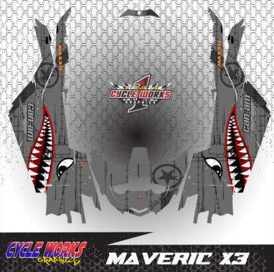 Can-am Canam Maverick X3  SEMI CUSTOM GRAPHICS KIT X12
