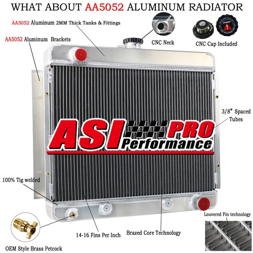 FITS 62 63 64 65 66 67 CHEVY II NOVA BASE 3.2L 4.1L 4.6L 5.3L V8 3-CORE RADIATOR - Picture 2 of 18