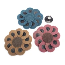 11/31Pcs 3" Nylon Sanding Disc Roll Lock Polishing Pad for Surface Rust Paint
