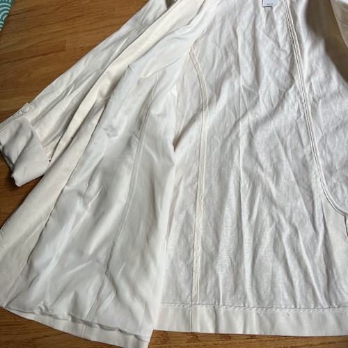 NWT Lane Bryant Striped Linen Blend Peplum Jacket Blazer Size 24 Office Career - Picture 8 of 14