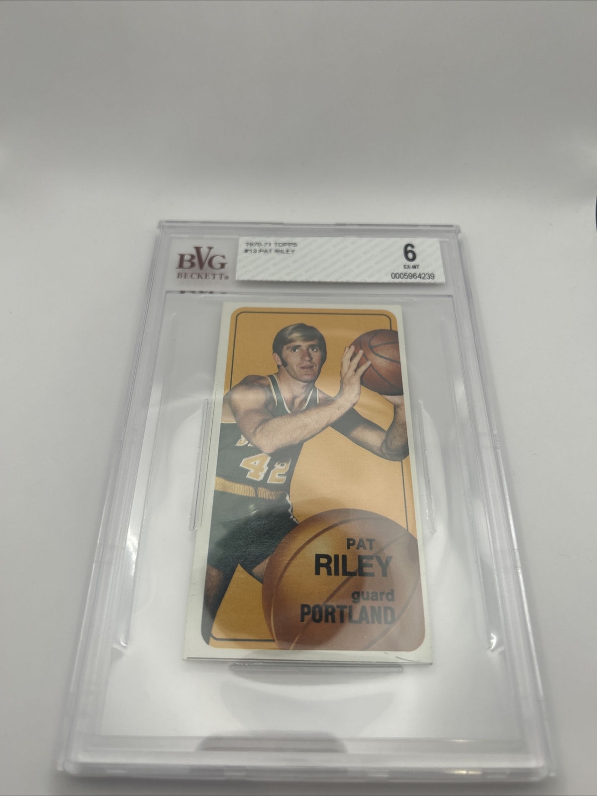 1970 Topps Basketball #13 Pat Riley Portland HOF BVG 6 EX-MT