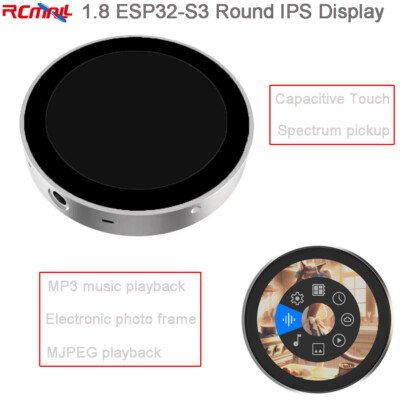 1.8'' ESP32-S3 Round IPS Display Capacitive Touch Secondary Screen Video Music