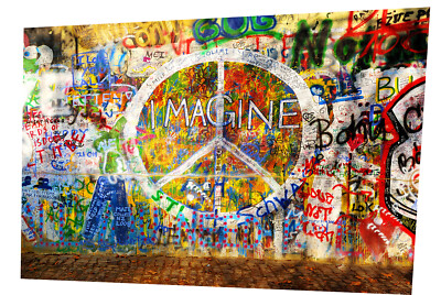 poster print for glass frame street art painting imagine john