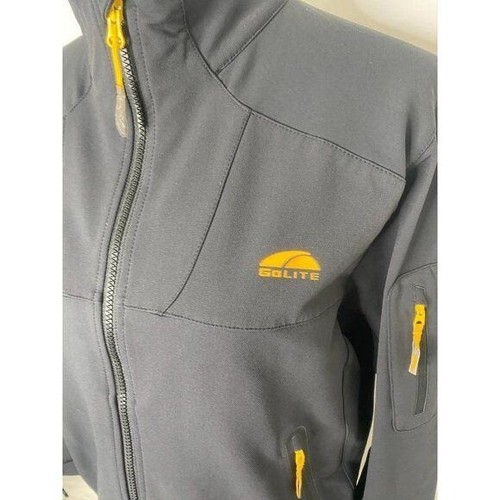 GoLite Men's Small Jacket RSG Grey and Yellow Soft Shell Zip Performance - Picture 3 of 11