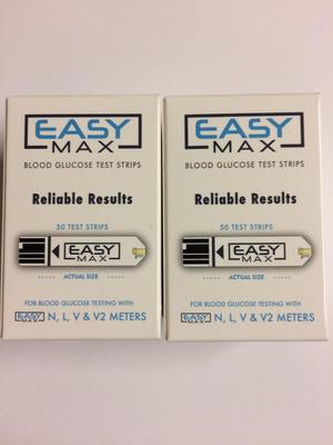 EASYMax Blood Glucose 100 Test Strips Plus 100 Lancets Exp:  06/07/2027