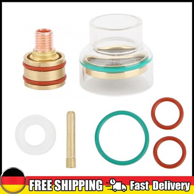 WIG-Argon-Schweißbrenner-Set, Glasbecher, Spannzange, Gaslinse, 2,4 mm Schweißdü