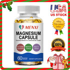 2024 Magnesium Glycinate 60 Capsules 500mg High Absorption Non-gmo & Gluten-Free