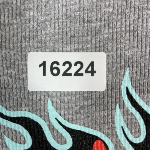 Badwood Sweatshirt Mens Medium Gray Tiger and Panther Print Long Sleeve Thermal - Picture 12 of 12