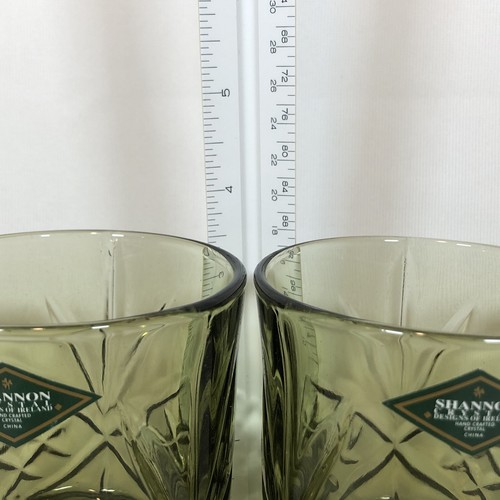 Shannon Crystal of Ireland Rare Green Pitcher & 4 Glasses Set - Picture 7 of 12