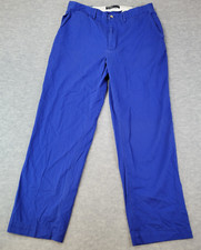 Polo Ralph Lauren Pants Blue 100 Cotton Flat Front 5-Pocket Men's Size 34/31