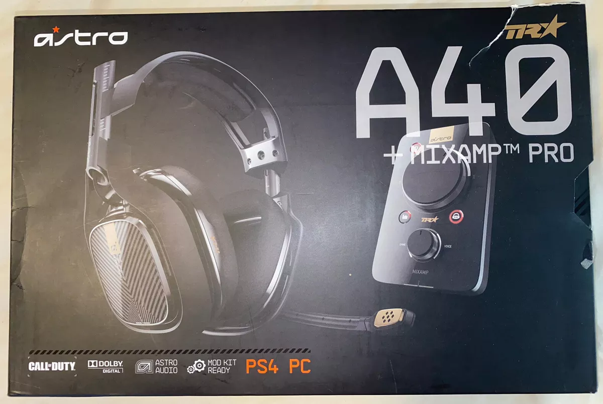 ASTRO Gaming A40 TR Over-Ear Headset + MixAmp Pro TR for PS4 - Black