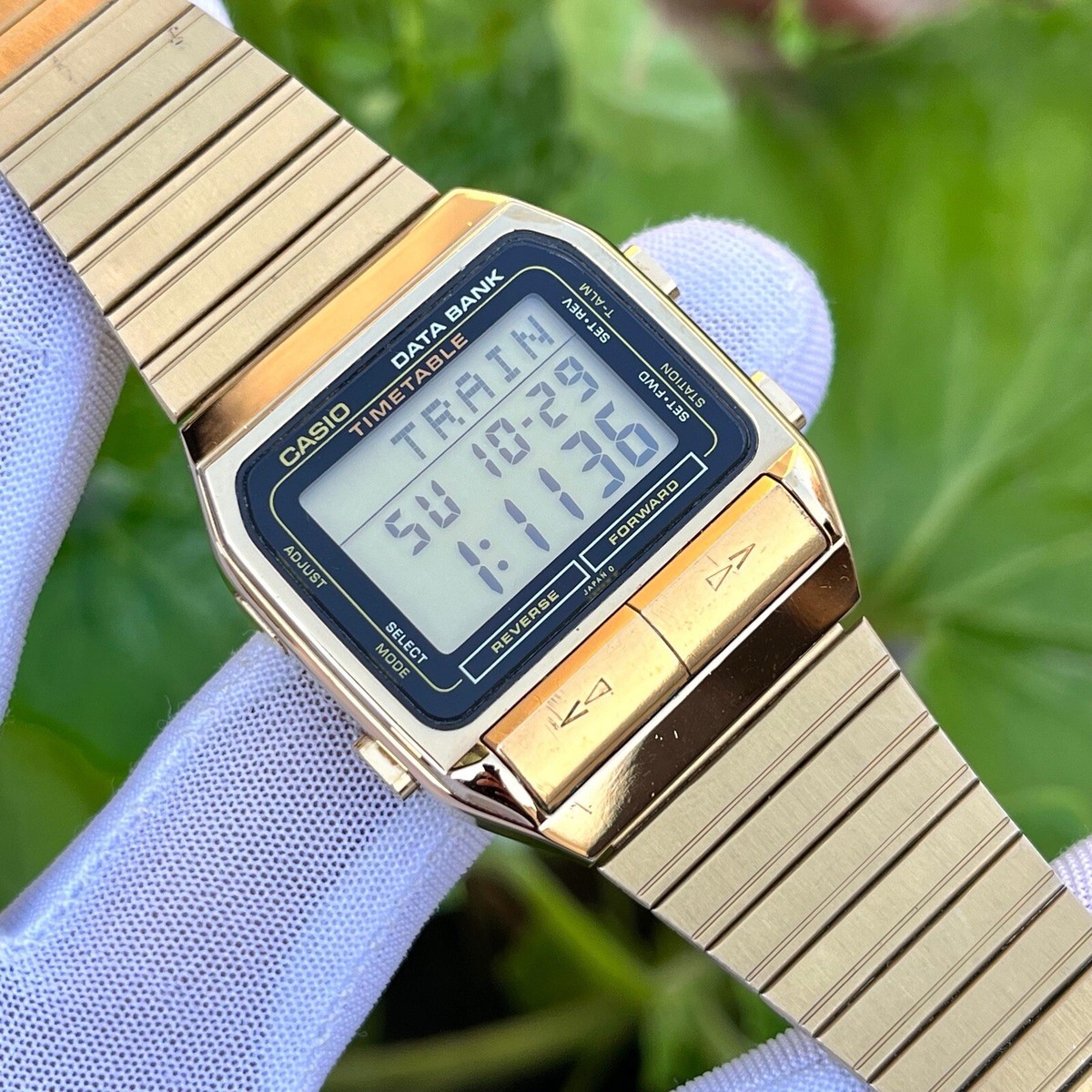 casio tank ヴィンテージ 稼働品 美品 デッドストック Vintage Casio DBT-700G Digital Time Table Data Bank Japan Made Men