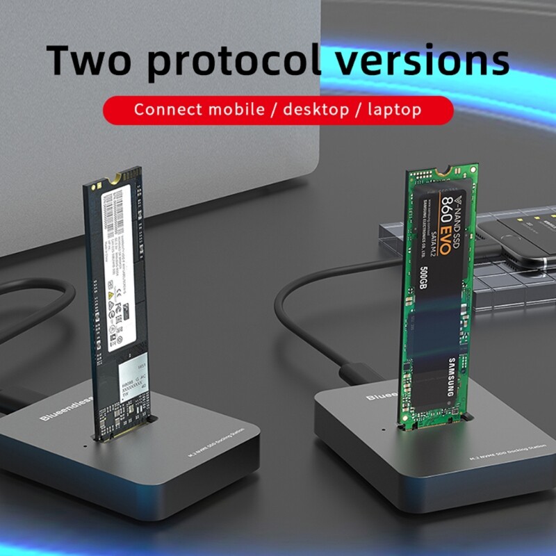 Blueendless M2 Docking Station Usb C SSD Case Nvme Hdd Solid State Disk ...