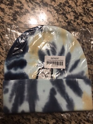RIPNDIP Lord Nermal Tie Dye Beanie Navy/Peach