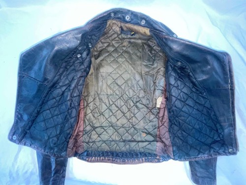 VTG 60s MENS S BUCO J-24L STEERHIDE LEATHER MOTORCYCLE BIKER JACKET - Picture 16 of 19