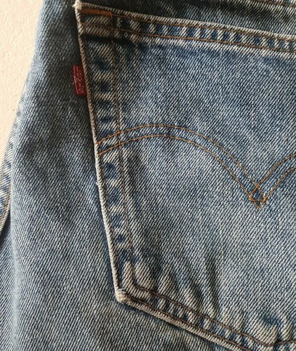 LEVIS 550 Jeans Mens W 38 L 29 Relaxed Fit Vintage Blue Denim Tapered Leg No 101 - Picture 7 of 11