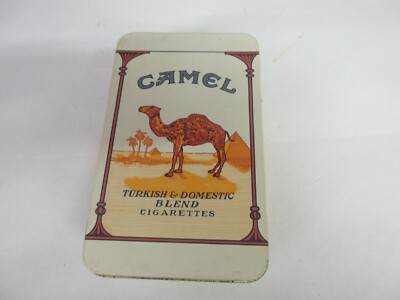 VINTAGE ADVERTISING EMPTY CAMEL CIGARETTE REPLICANS TOBACCO TIN 478