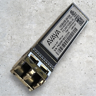 Avaya AA1403015-E6  SFP+ 10GBASE- SR/SW  850nm  Transceiver- FTLX8571D3BCL-N2