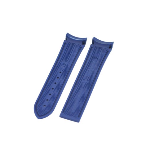 20mm Blue Rubber Watch Strap For Omega Fits 42mm Planet Ocean - Picture 2 of 6