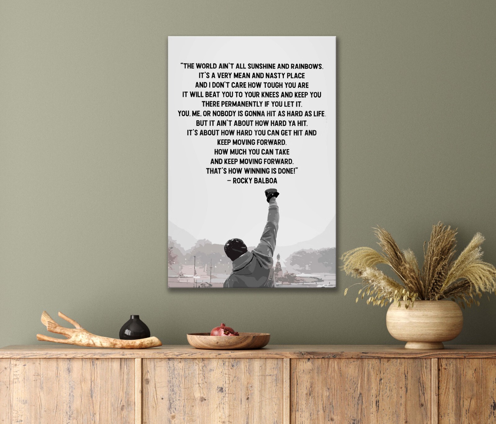 Motivation Poster By Rocky Balbao Wall Art  Canvas Unframed/Framed