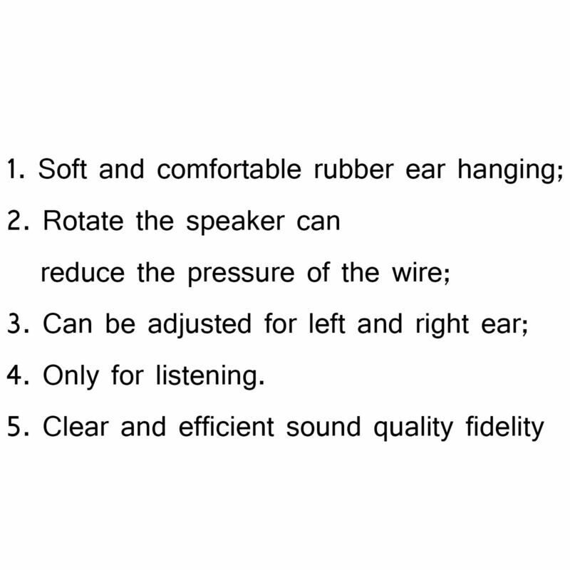 5x 3.5mm Listen Only G Shape Earpiece Headset For  Radio Speaker Mic