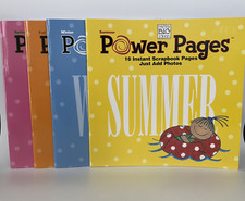 Power Pages Instant Scrapbook Pages Lot of 4 Books - Seasons 12"x12"