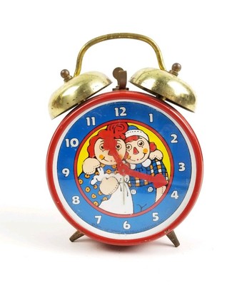 vintage raggedy ann and andy alarm clock