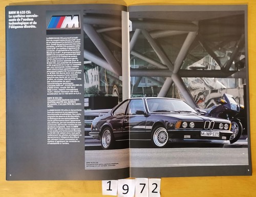 BMW M3 E30 M5 E28 M635 CSi Prospectus Fr 32 pages 2/1985 Motorsport - Imagen 4 de 8