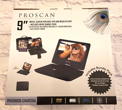 Proscan Portable DVD & Media Player 9  Swivel Screen PDVD9806 * Brand New *