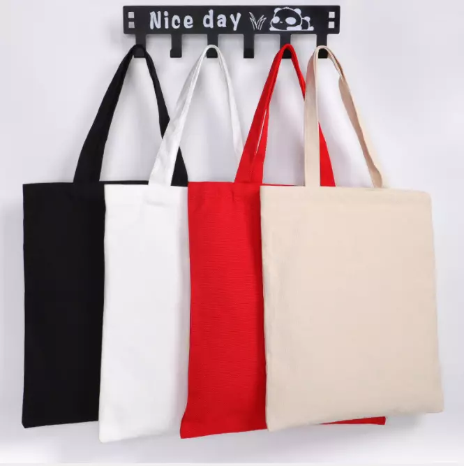 DIY Blank Canvas Tote Bag Purse Shopper Shopping Shoulder Bags Reusable  Foldable