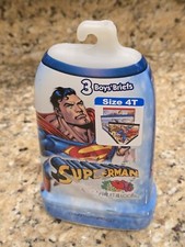 Superman 3 Boy Underwear Briefs Size 4T NEW VINTAGE 2005 Pkg Distressed LOT OF 2