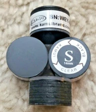 FREE SAME DAY SHIPPING (1) Genuine Kamui Clear Black SOFT Pool Cue Tip