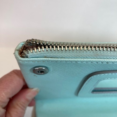 Stella & Dot Clutch Hello Gorgeous Laser Cut FLAWS Zipper Pouch Mirror as is - Picture 4 of 9