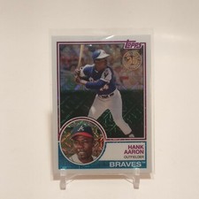 2018 Topps 83' Topps Hank Aaron Silver Pack Mojo Refractor #39 Atlanta Braves 
